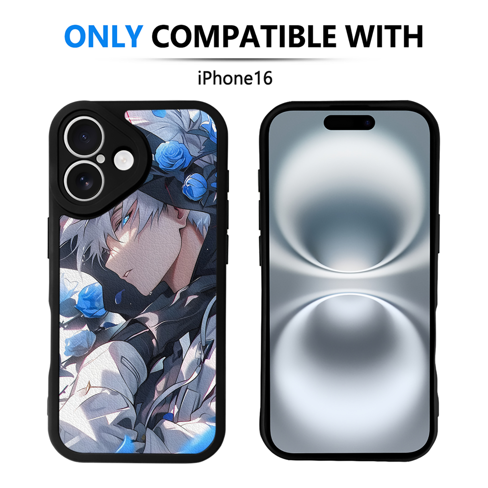 （画像用） 呪術廻戦 Jujutsu Kaisen 【iPhone 16シリーズ対応】シリコンスマホケース（レザー調） 材質：シリコン